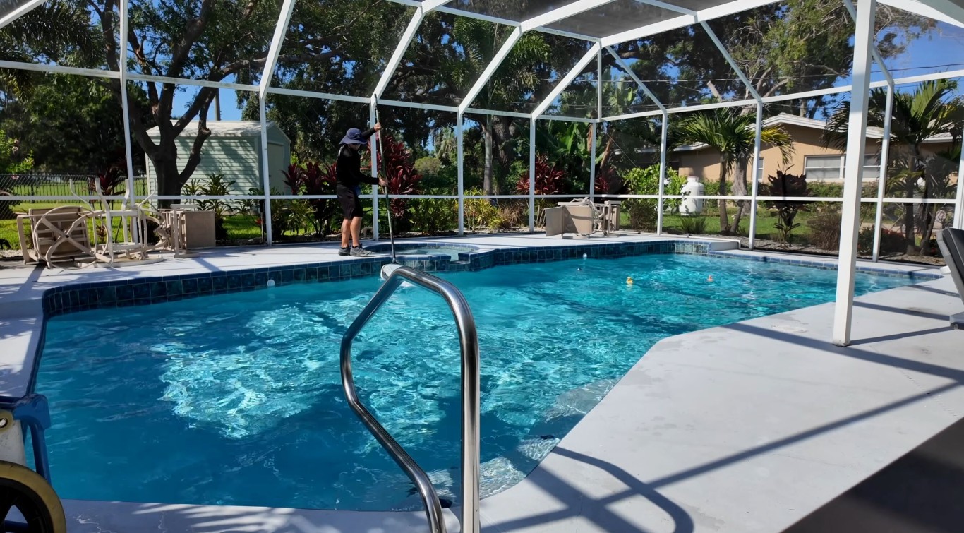 Pool inspection services showing thorough professional assessment